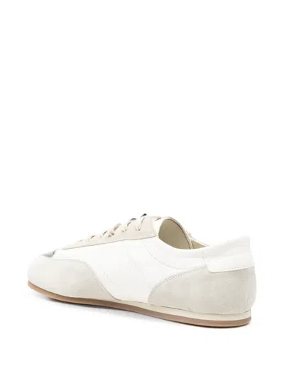 Common Projects Minimal Runner Suede-trimmed Leather Sneakers In White