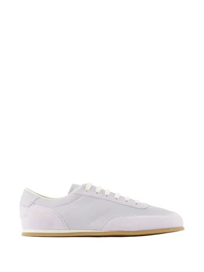 Common Projects Minimal Panelled Sneakers In Purple