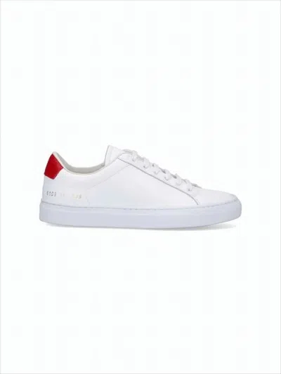 Common Projects Minimalist Leather Low-top Sneakers With Contrasting Heel Tab In White