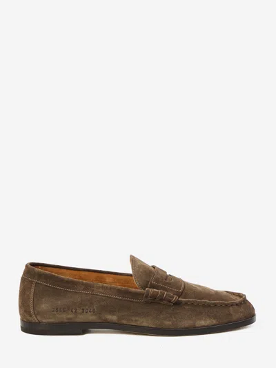 Common Projects Soft Suede Loafers In Brown