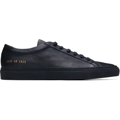 Common Projects ネイビー Achilles Premium レザースニーカー In Navy 4928