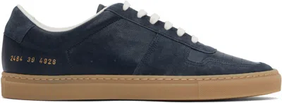 Common Projects Navy Bball Duo Slim Sneakers In 4928 Navy