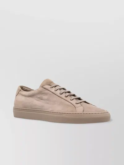 Common Projects Nubuk Sneakers Flat Sole In Neutral