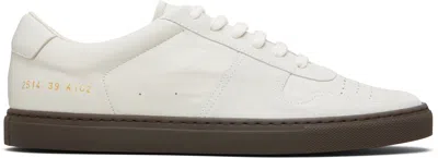 Common Projects Off-white Bball Slim Gum Brown Sole Sneakers