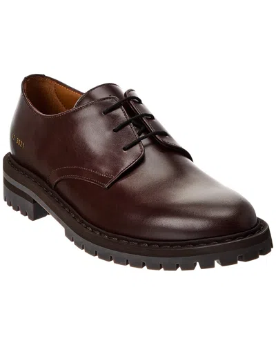 Common Projects Officer's Leather Derby In Brown