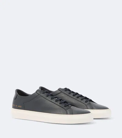 Common Projects Original Achilles Leather Sneakers In Silver