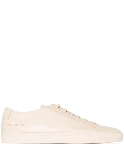 Common Projects Original Achilles Low Leather Sneakers In Pink