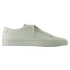 Common Projects White Leather Original Achilles Sneakers In Green