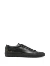 Common Projects Round Toe Low Top Sneakers With Flat Sole In Black