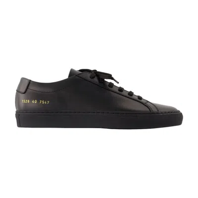 Common Projects Original Achilles Low Sneakers  Leather Black In Animal Print