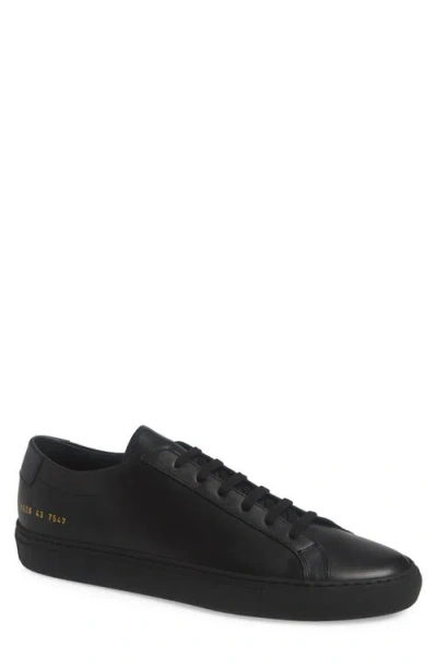 Common Projects Original Achilles High-top Sneakers In Black Leather In Black/black
