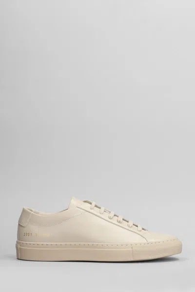 Common Projects Original Achilles Sneakers In Beige Leather