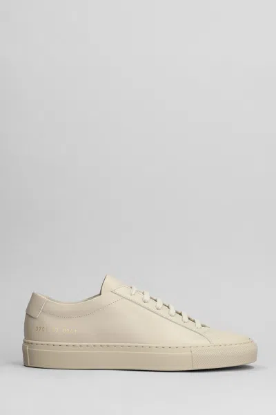 Common Projects Original Achilles Sneakers In Beige Leather