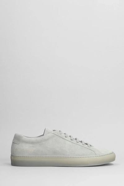 COMMON PROJECTS ORIGINAL ACHILLES SNEAKERS IN GREY SUEDE