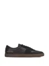 Common Projects Bball Duo Suede-trimmed Leather Sneakers In Black