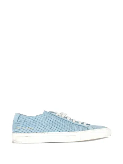 Pre-owned Common Projects Perforated Sneakers In Blue