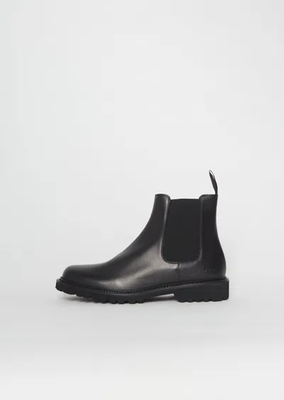 Common Projects Piuma Leather Chelsea Boot In Black