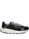 Common Projects Premium Runner Leather Sneakers In Black