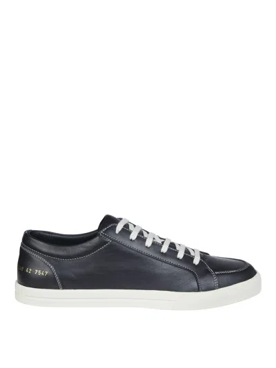 Common Projects Premium Skate Leather Low-top Leather Sneakers In Black