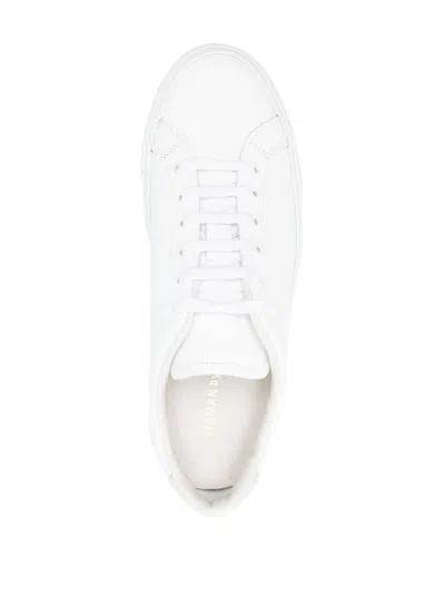 Common Projects Retro Classic Leather Trainers In Silver