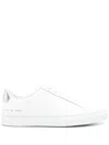 Common Projects Leather Low-top Sneakers Sole Round Toe In Silver