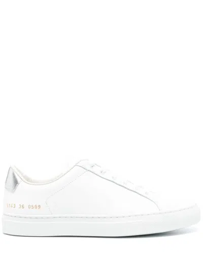 Common Projects Silver Retro Classic Leather Sneakers For Women In Gray