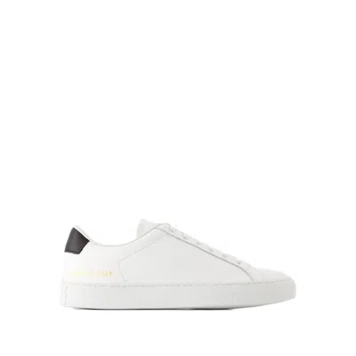 Common Projects Retro Classic Leather Sneakers In White,black
