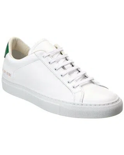Pre-owned Common Projects Retro Low Leather Sneaker Women's 40 In White/green
