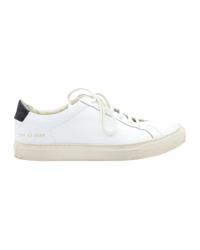 Common Projects Retro Low Sneaker In White Leather