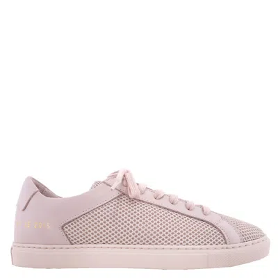 Common Projects Retro Mesh Leather Sneakers In Purple