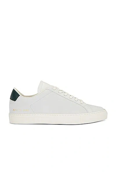 Common Projects Retro Sneaker In White & Green