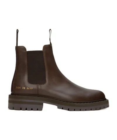 Common Projects Round Elastic Boots In Black