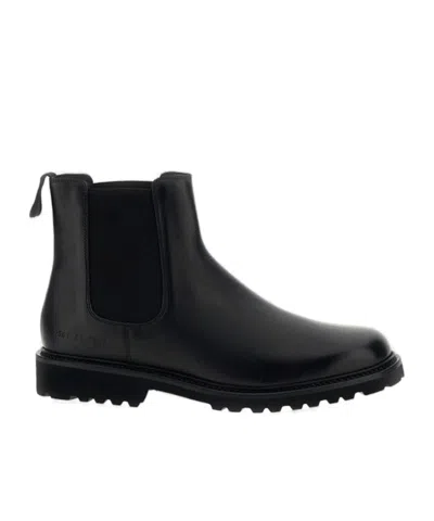 Common Projects Round Toe Ankle Boots In Black