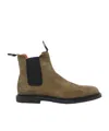 Common Projects Men Waxed Suede Chelsea Booties In Brown