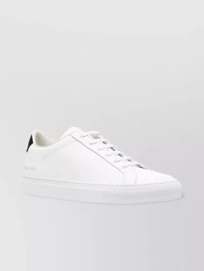 Common Projects Round-toe Low-top Leather Sneaker With Flat Sole In White