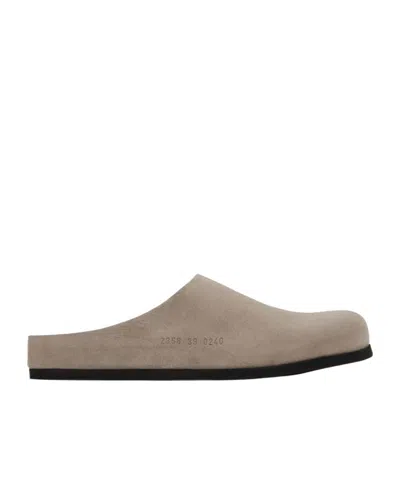 Common Projects Round Toe Slippers In Gray
