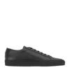 Common Projects Round Toe Low Top Sneakers With Flat Sole In Black