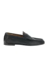 Common Projects Strap Leather Loafers In Black