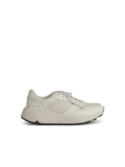 COMMON PROJECTS COMMON PROJECTS 'RUNNER' WHITE LEAR BLEND SNEAKERS