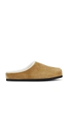 Common Projects Shearling Clog In Brown