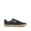 Common Projects Low Top Leather Sneakers With Suede Panels In Black