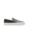 Common Projects Slip On Sneakers In Black Leather In Black