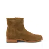 Common Projects Zipped Boot Ankle Boots In Camel Suede In Brown
