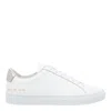 Common Projects White & Silver Retro Classic Sneakers In White