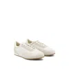 Common Projects Minimal Runner Suede-trimmed Leather Sneakers In White