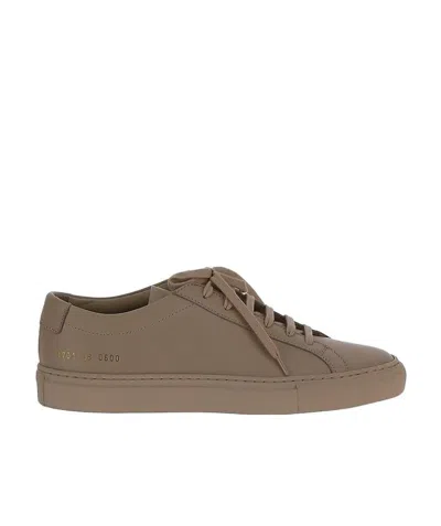Common Projects Side Print-detail Sneakers In Brown