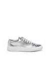 Common Projects Silver Achilles Metallic Leather Low-top Sneakers In Silver