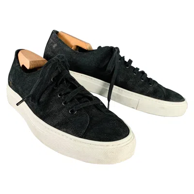 Pre-owned Common Projects Size 8 Black Suede Low Top Sneakers