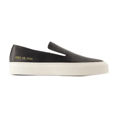 Common Projects Slip On In Leather Sneakers In Black