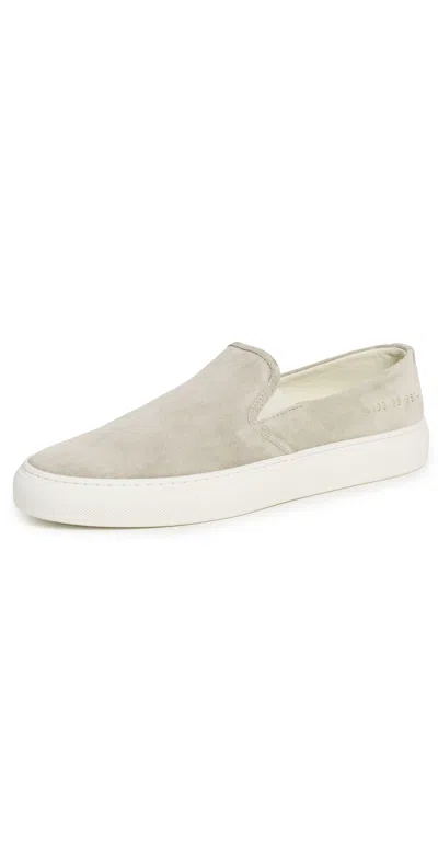 Common Projects Slip On Low Profile Sneakers Warm Grey In Gray